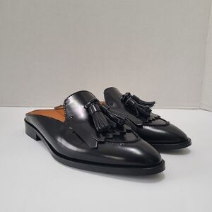 Everlane The Modern Tassel Loafer Mule Flat Slip‎ On Black Womens Size 5.5